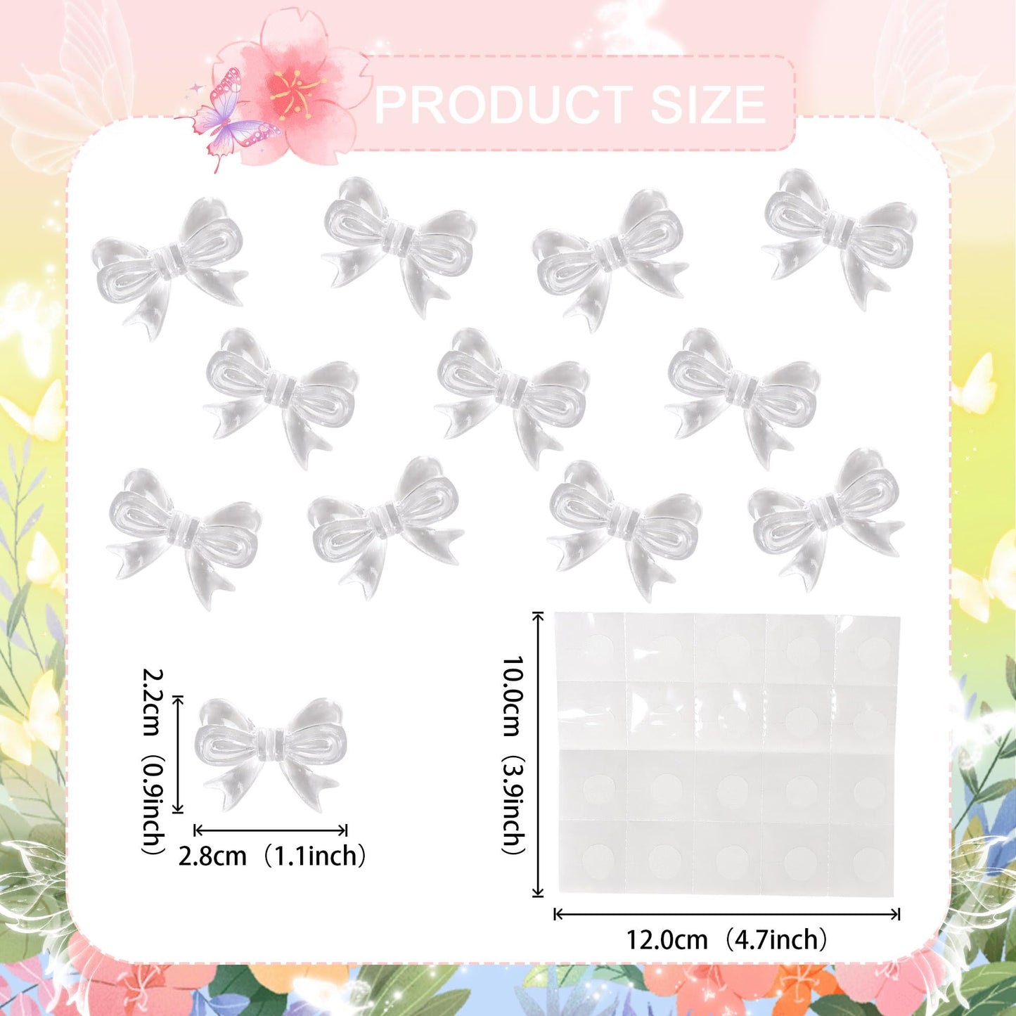 YCTHUNFISH 30 Pack Pink Bow Cupcake Toppers Paper Decorations for Bridal Shower & Birthday Party, White