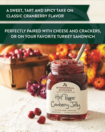 Stonewall Kitchen Hot Pepper Cranberry Jelly, 12.75 oz. (Pack of 2)