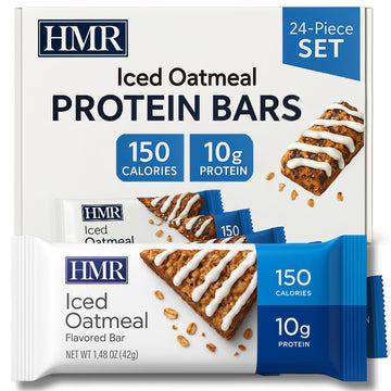 HMR Bar, Iced Oatmeal Protein Bar | Nutritious Snack to Support Weight Maintenance | Low Calorie Dessert | 10g of Protein | 24 C