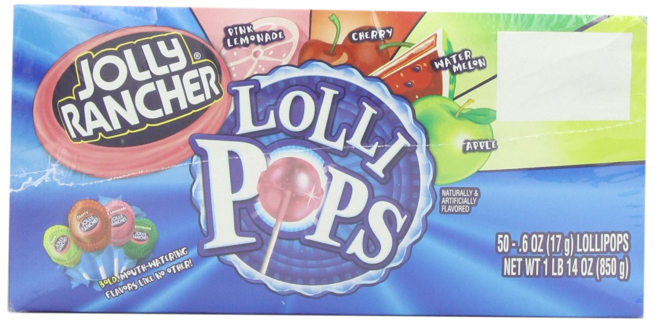Jolly Rancher Lollipops, Assorted Halloween Candy, 100 Count Bulk Candy