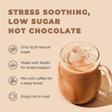 Blume Reishi Hot Cocoa Blend - Stress Soothing Superfoods Mushroom Latte With Brain Boosting Adaptogen Organic Cocao - Organic,