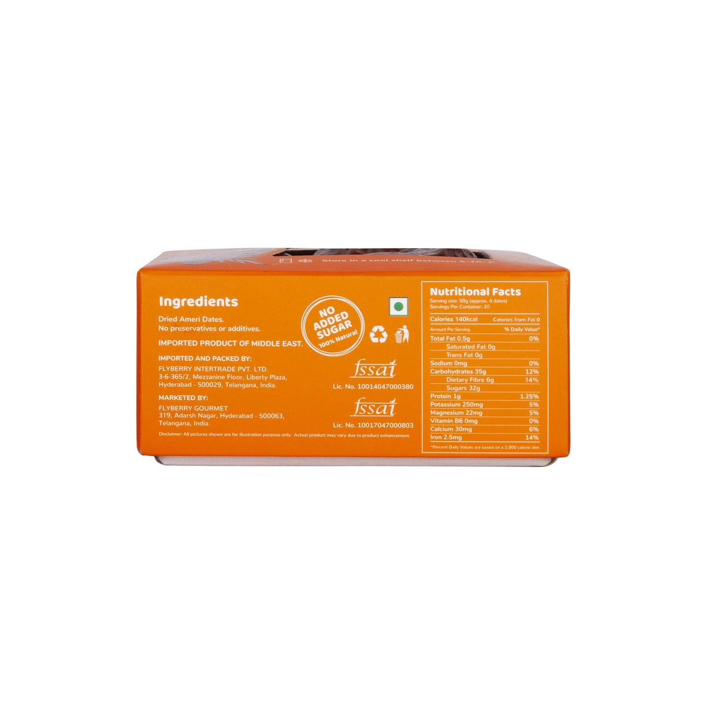 Flyberry Gourmet Ameri Dates (Khajoor/Khajur) 1Kg | 100% Natural | Rich In Calcium, Iron And Potassium | Instant Energy