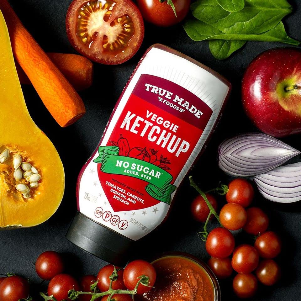 True Made Foods, No Added Sugar Vegetable Ketchup Squeeze, 17 Oz