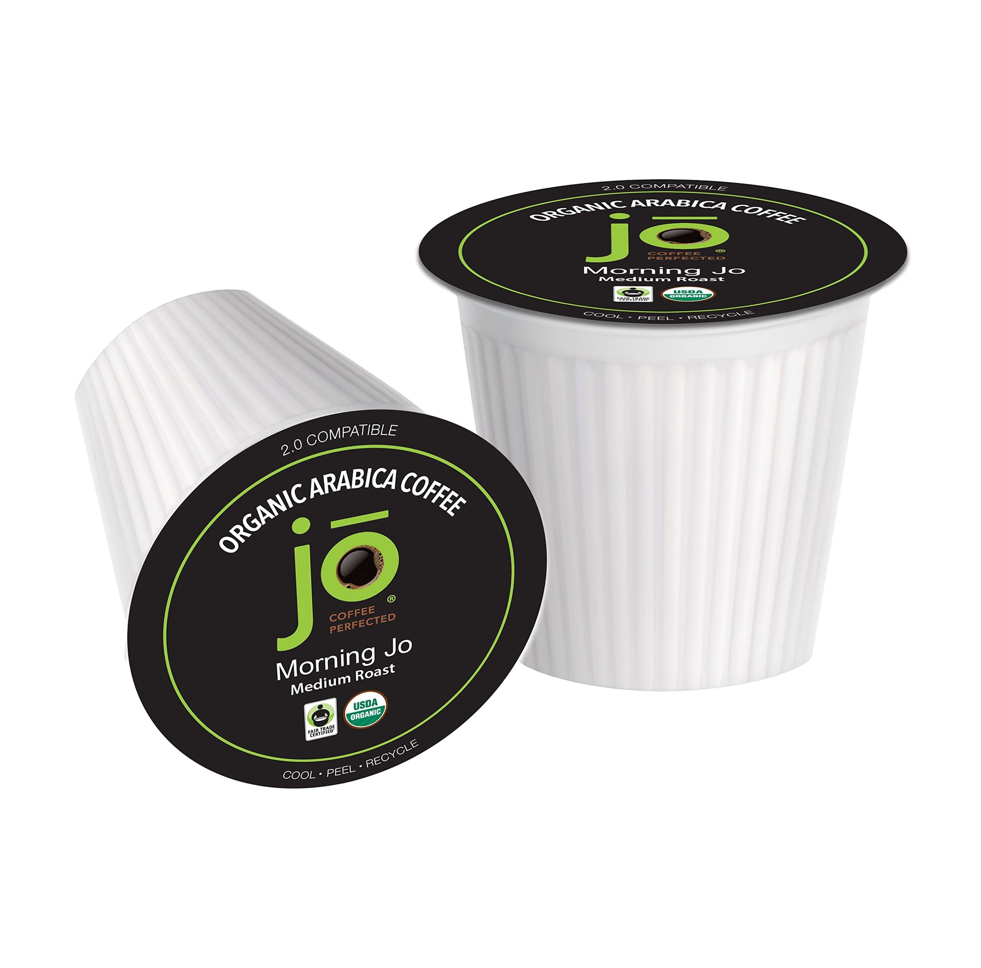 Jo Coffee MORNING JO Medium Roast Organic Coffee, 24 Cups, Fair Trade, Kosher, Non-GMO, Gluten Free, Compatible with Keurig K-Cup Brewers