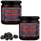 Divina Smoked Kalamata Olives, 2-Pack, 13.4 oz - Gourmet Mediterranean Snack
