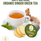 Teavity Green Tea & Ginger Tea Pods - Organic, Dye Free, Unsweetened - 12 Count for K Cup Machines