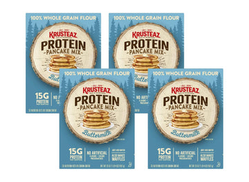 Krusteaz Protein Pancake Mix, Buttermilk Pancake Mix, 100% Whole Grain Flour & 15g of Protein Per Serving, Also Makes Waffles, J