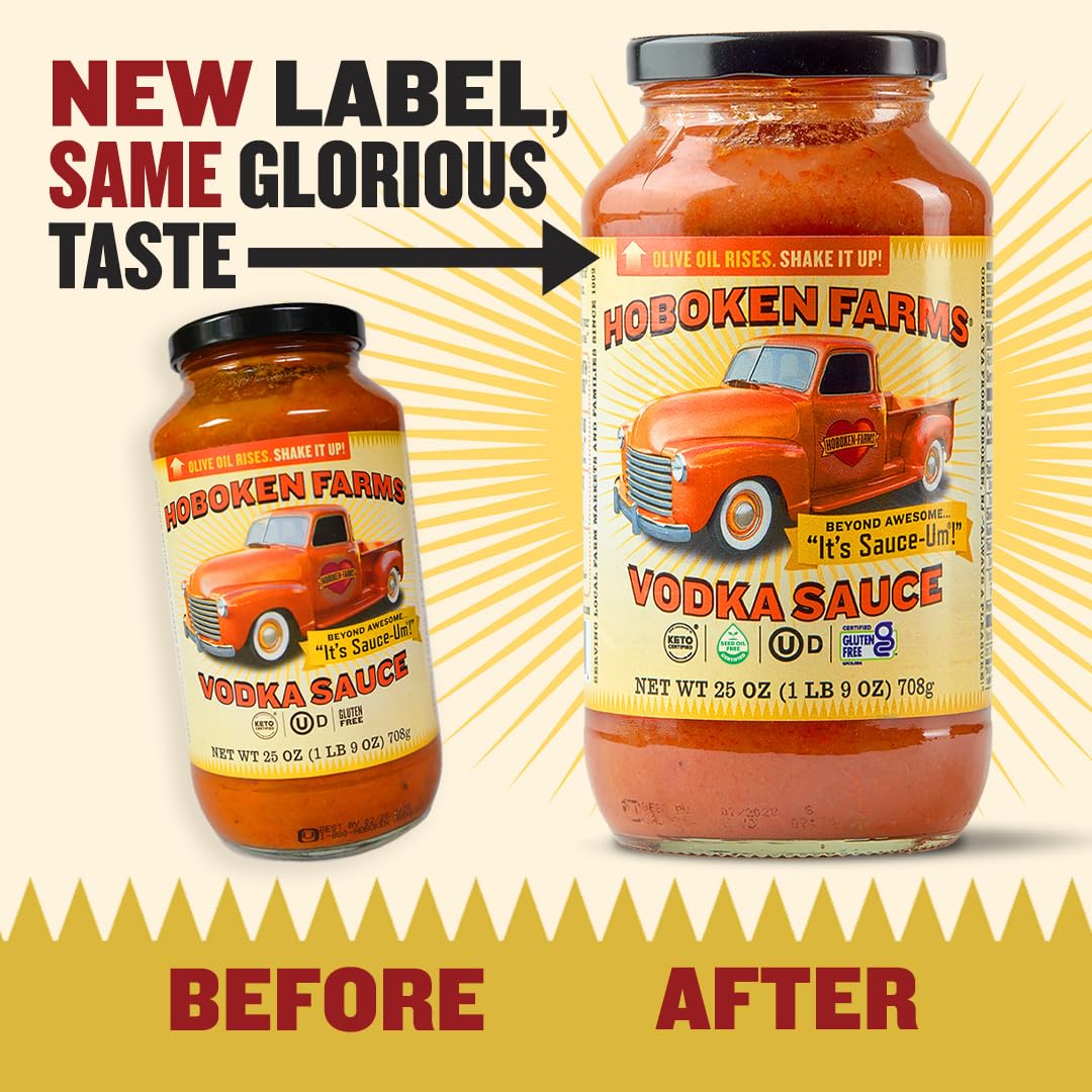 Hoboken Farms spirit-inspired flavor Sauce, No Sugar Added, Low Sodium, Keto, 25oz, Pack of 2
