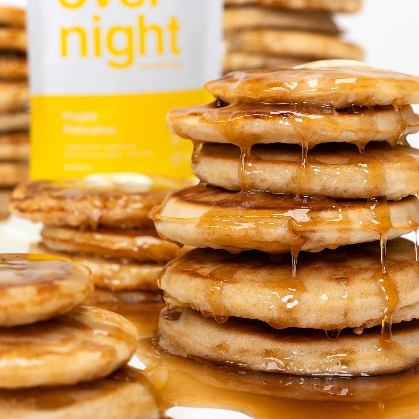 Oats Overnight - Maple Pancakes - Vegan, 20g Protein, High Fiber Breakfast Shake - Gluten Free, Non GMO Oatmeal (2.5 oz per meal