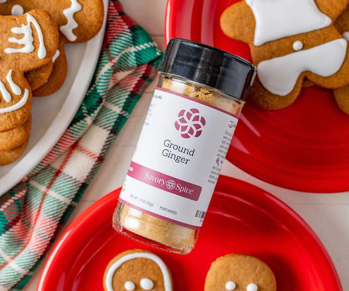 Savory Spice Ground Ginger - Ginger Root Powder Seasoning | Ground Ginger Spice For Baking & Cooking - Add To Sauces & Marinades