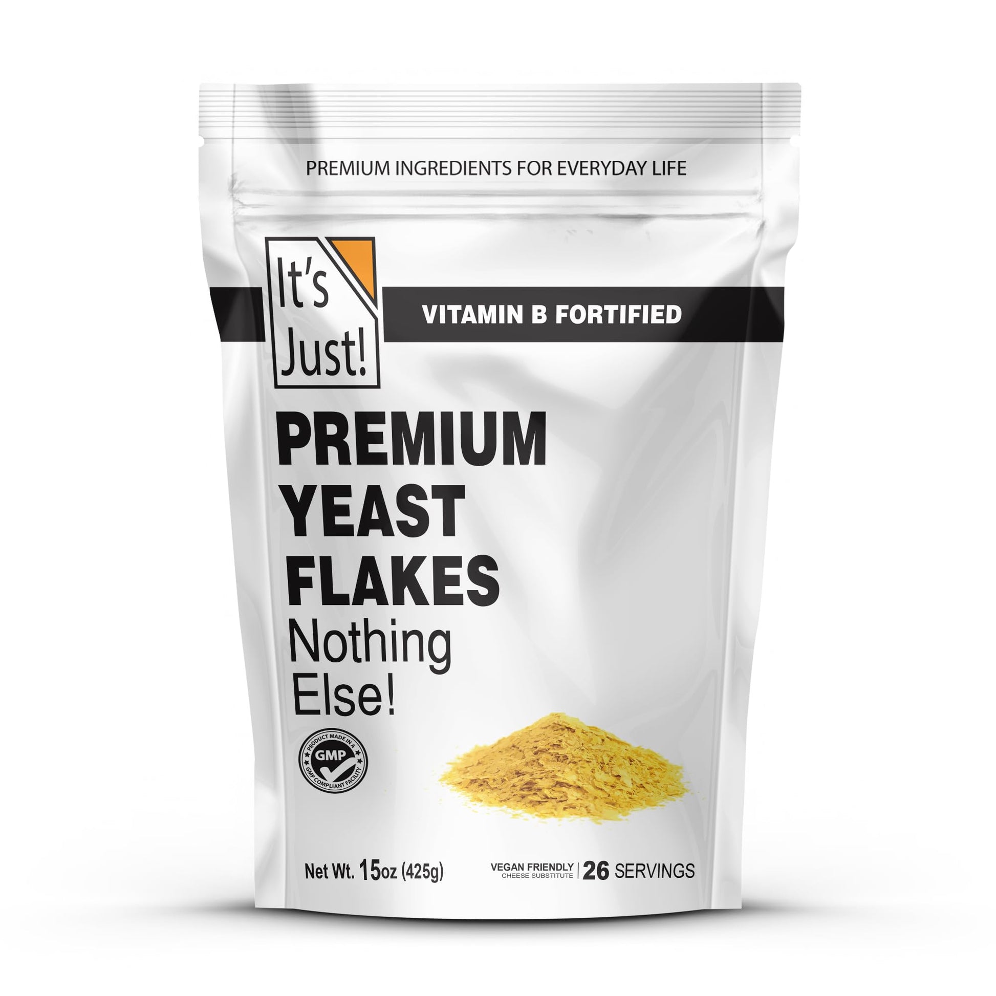 Its Just! Nutritional Yeast Flakes, Vegan Cheese Substitute, 15 Ounces