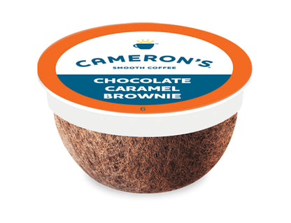 Camerons Coffee Single Serve Pods, Flavored, Chocolate Caramel Brownie, 12 Count (Pack of 1)
