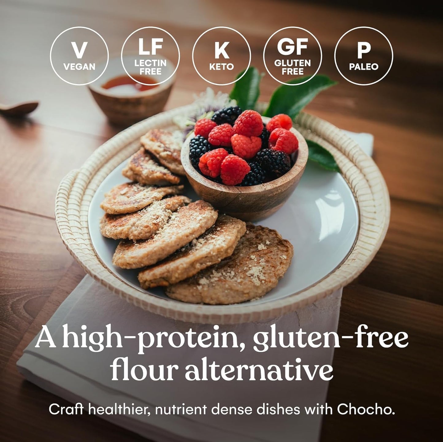 Mikuna Chocho Superfood Protein, Plant-Based Protein Powder - Vegan, Gluten Free, 3g Net Carbs or Less, and Bioavailable, Non-Is