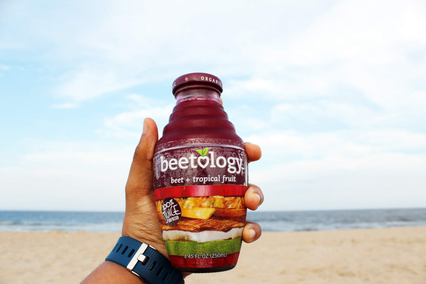 Beetology Organic Beet and Tropical Juice, 8.45oz (6 Pack) | 100% Cold Pressed | Heart Healthy | Nutrient Packed Vegetable Juice