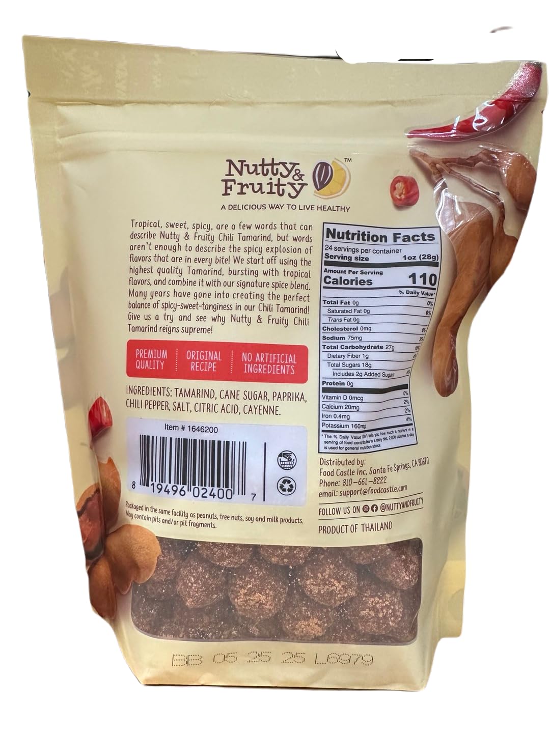 Generic Nutty And Fruity, Chili Tamarind Bites, 24 Oz (Pack Of 2) (Total 48 Oz)