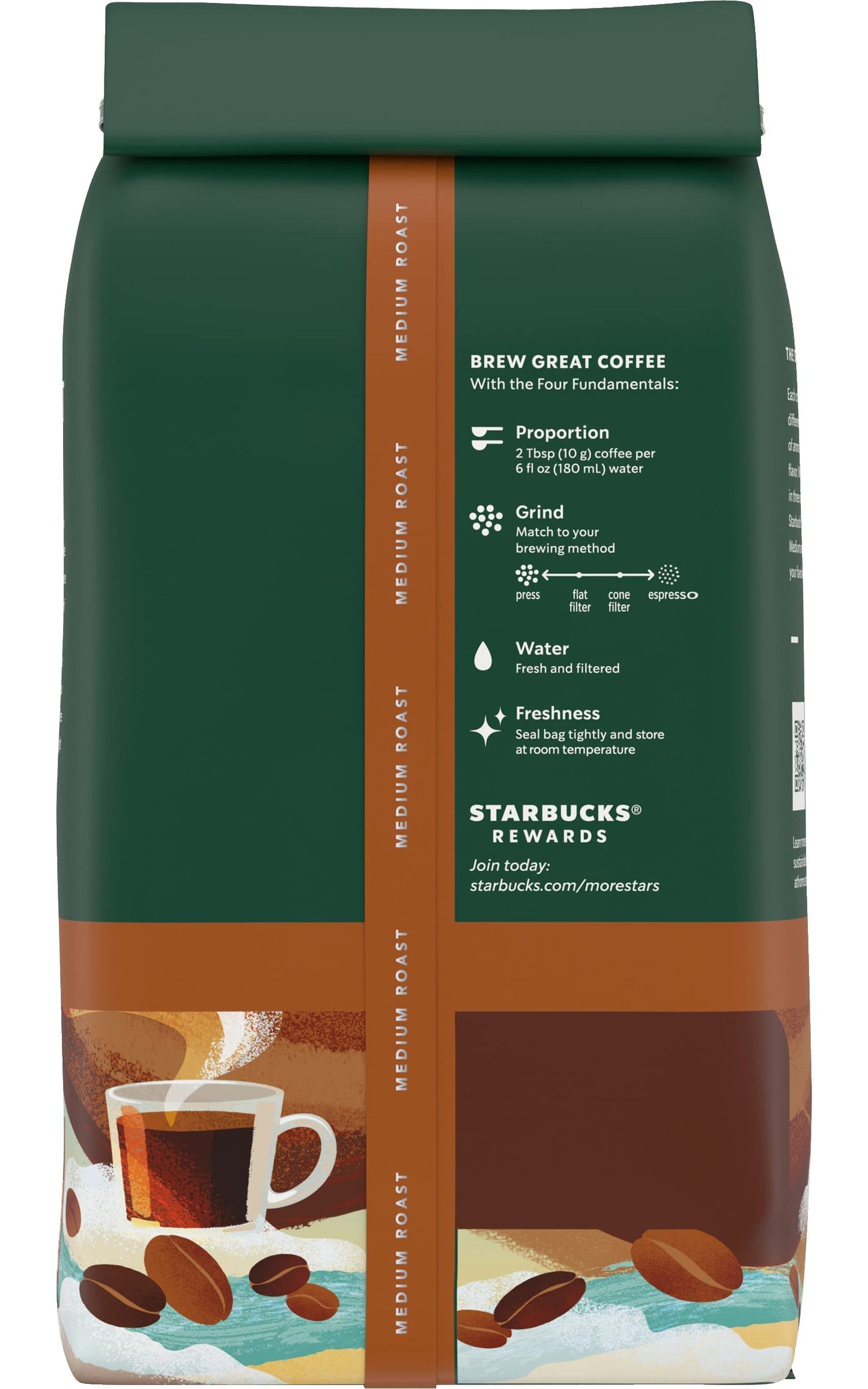 Starbucks Breakfast Blend Coffee, Whole Bean, 12 Ounce Bags, Pack of 3