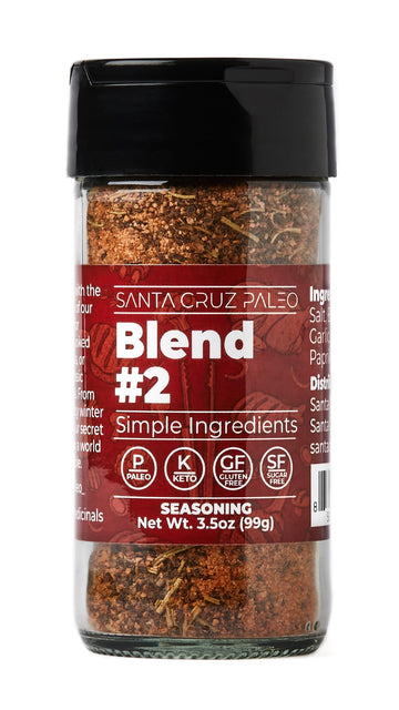 Santa Cruz Paleo Seasoning Blend #2, Sweet and Smoky Spice for Meat, 3.5 Oz Jar, Gluten Free, Keto, Paleo