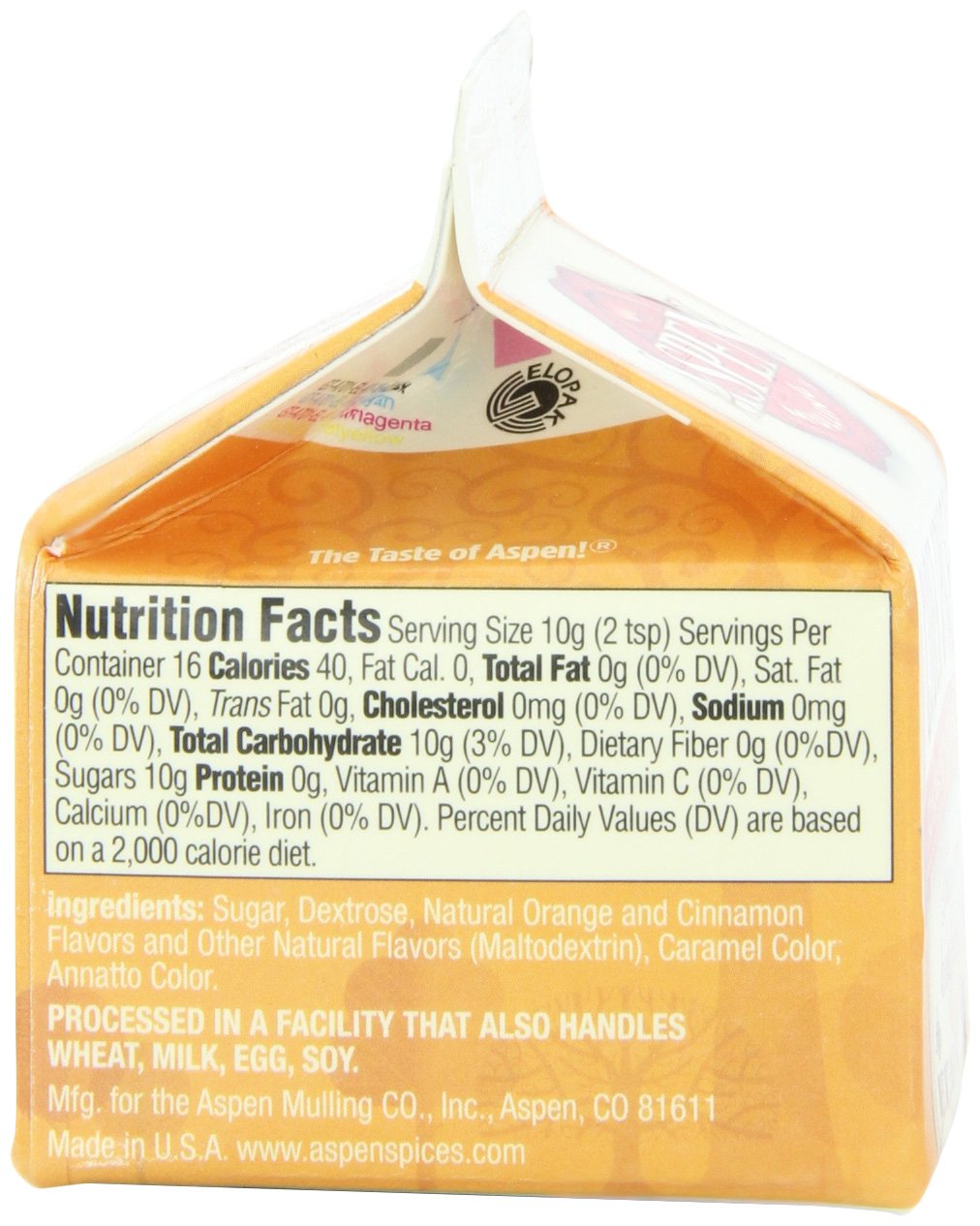 ASPEN MULLING Cider Spices, Cinnamon Orange Blend, 5.65 oz, Pack of 9