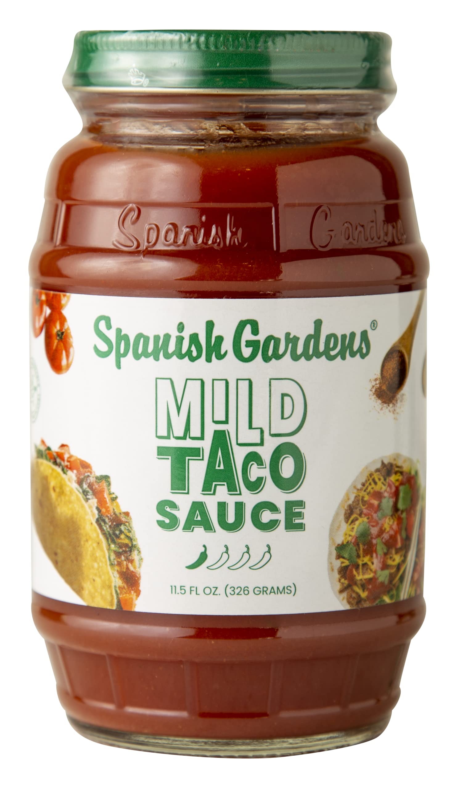 Spanish Gardens Mild Taco Sauce (6 Pack) - Mild Sauce for Authentic Mexican Food - Original Family Recipe for Tex Mex Food (11.5
