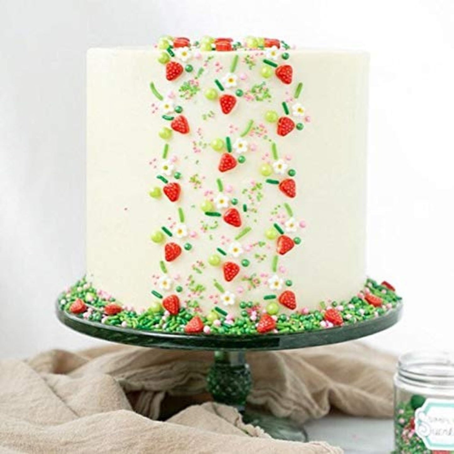 Strawberry Fields Sprinkle Mix By Simply Sucr   | Strawberry Shortcake Sprinkles | High Quality Sprinkles | Strawberry Sprinkles