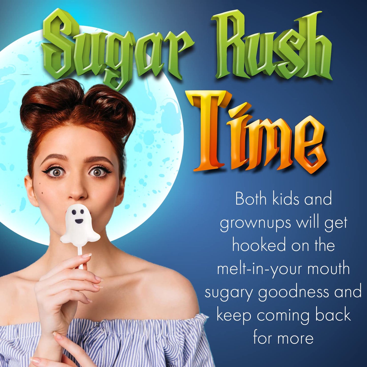 Fusion Select Halloween Candy Lollipops - Halloween Suckers - Trick Or Treat Candies For Kids - Frankenstein'S Monster, Jack O L