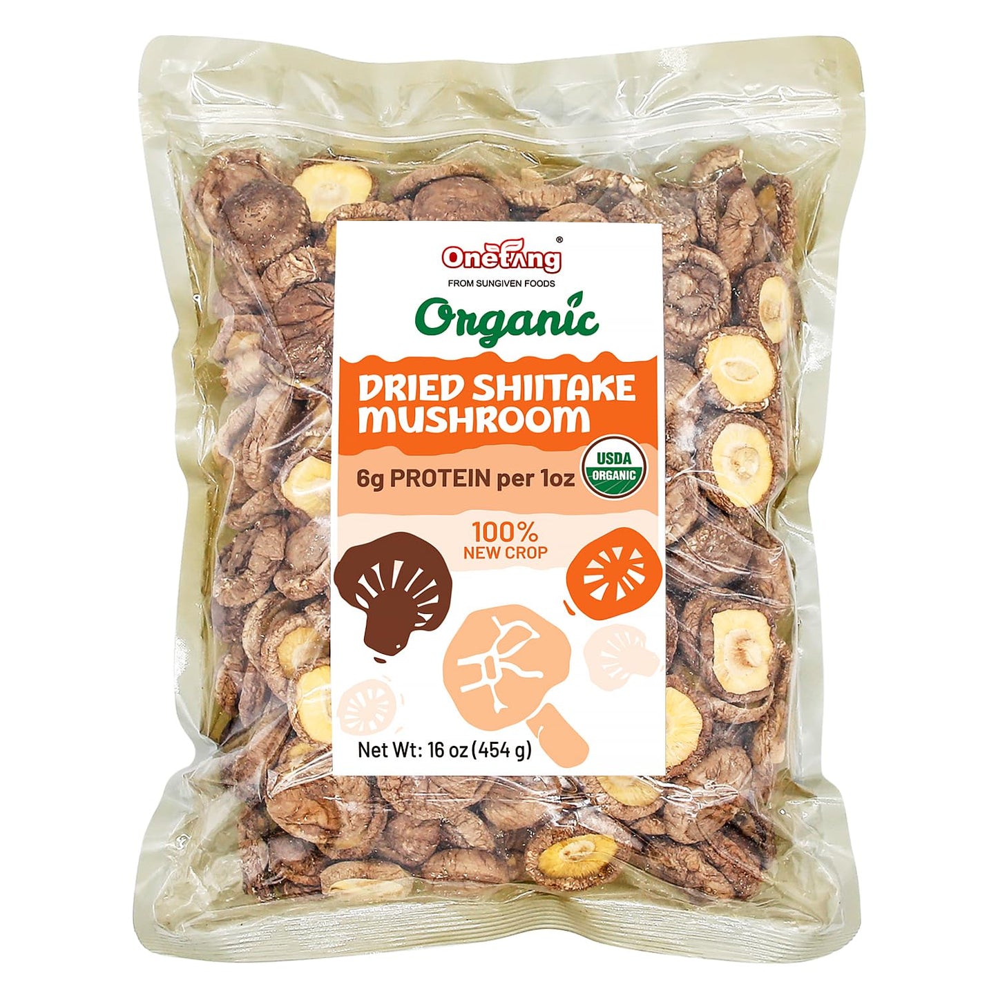 ONETANG Organic Natural Dried Mushrooms - Premium Flavors |AAA Grade Extra Dry Mushrooms for Soups, Sauces, Pasta and Risotto, R