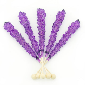 Boones Mill | Rock Crystal Candy Sticks | Purple Grape | 36 Sticks