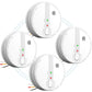 Smoke Detector, Hardwired Interconnected Smoke Detectors, Smoke Alarm With Replaceable 9V Battery, Interconnects Up To 12 Fire A