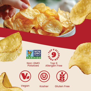 Jacksons Classic Kettle Potato Chips (Variety Pack, 1.5 Oz, Pack Of 10) - Made With Premium Avacado Oil, Sea Salt, Salt & Vinega