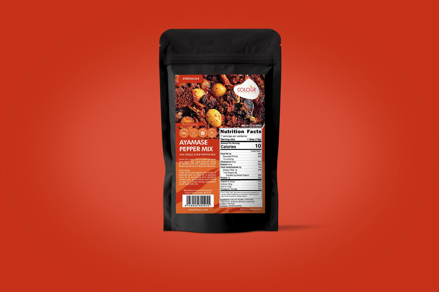 Colour Flavour Ayamase Pepper Mix| Nigerian Stew| Ofada Rice Pepper Mix| Dried Pepper Mix |Multi-Purpose Hot Pepper Sauce Mix| N