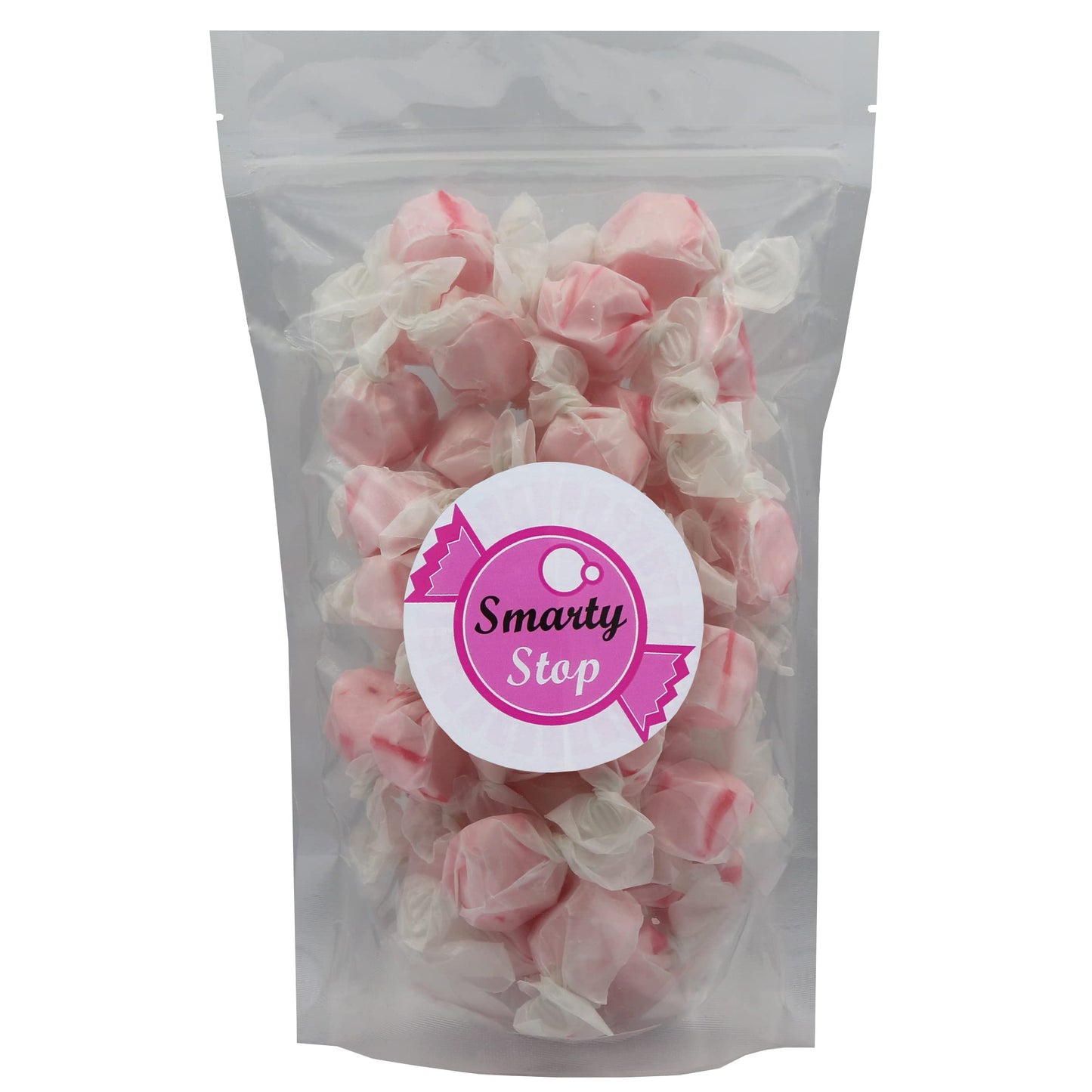 Gourmet Soft And Chewy Salt Water Taffy Candies - Individually Wrapped - Bulk Bags (Pink Bubble Gum, 2 Pound (Pack Of 1))