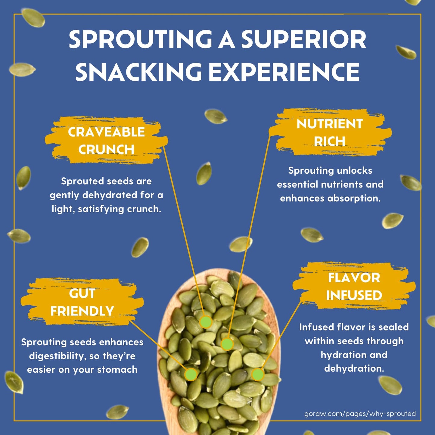 Go Raw Organic Sprouted Sea Salt & Pepper Snacking Seeds, 4 oz, 6 Pack, Pumpkin & Sunflower Seeds, Keto, Kosher