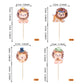 Rssta i Lion Cupcake Toppers - 24 Pack, Jungle Safari Cake Decorations, Paper, Design 8