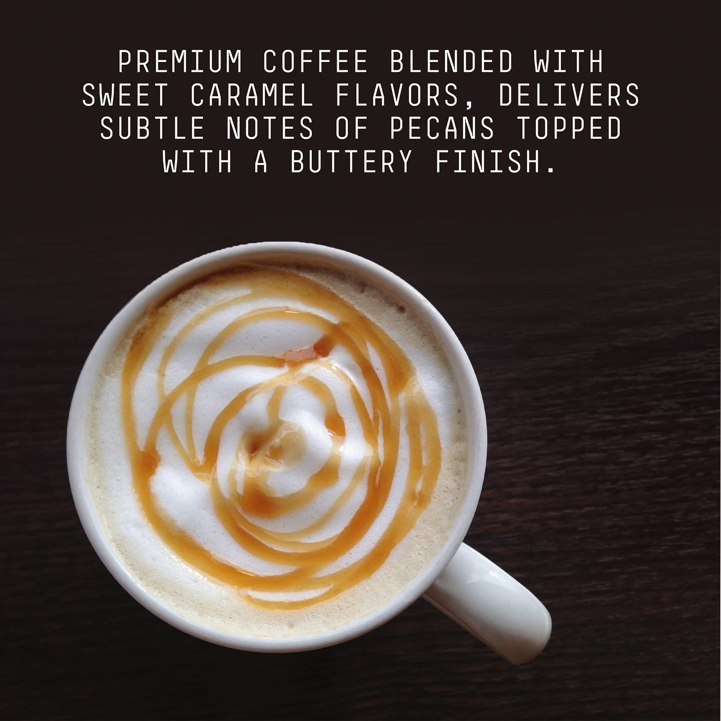 Stone Street Flavored Ground Coffee, Caramel Nut, 100% Colombian Arabica, Medium Roast, 16 Ounce
