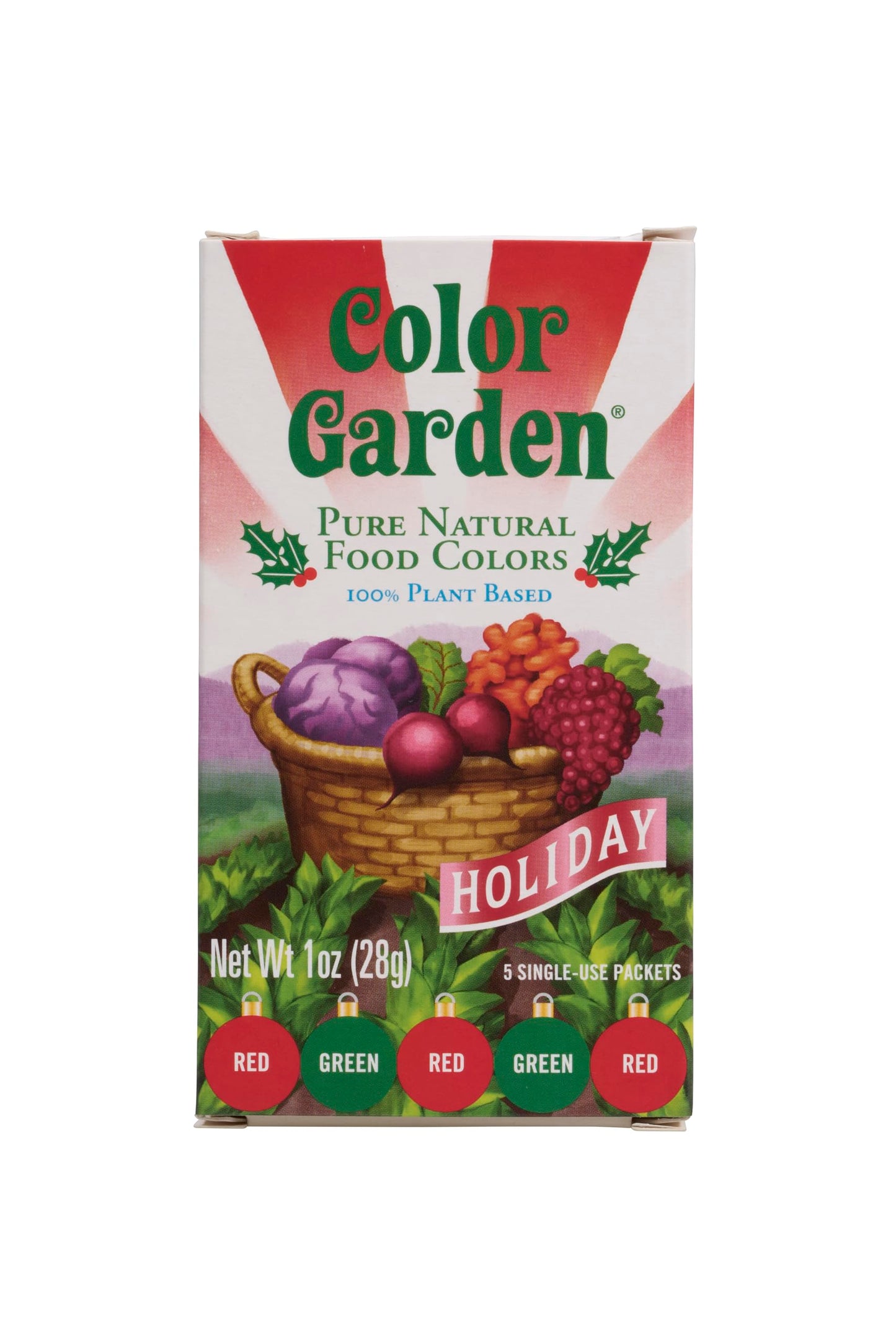 Color Garden - Food Color Natural Holiday Pack - Case Of 12 - 1 Ounce