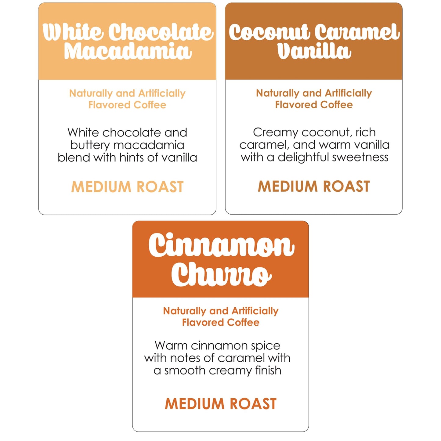Donut Cafe Paradise Pack (Choc Macadamia, Coconut Carvan, Cinchurro) 60Ct Single Cup