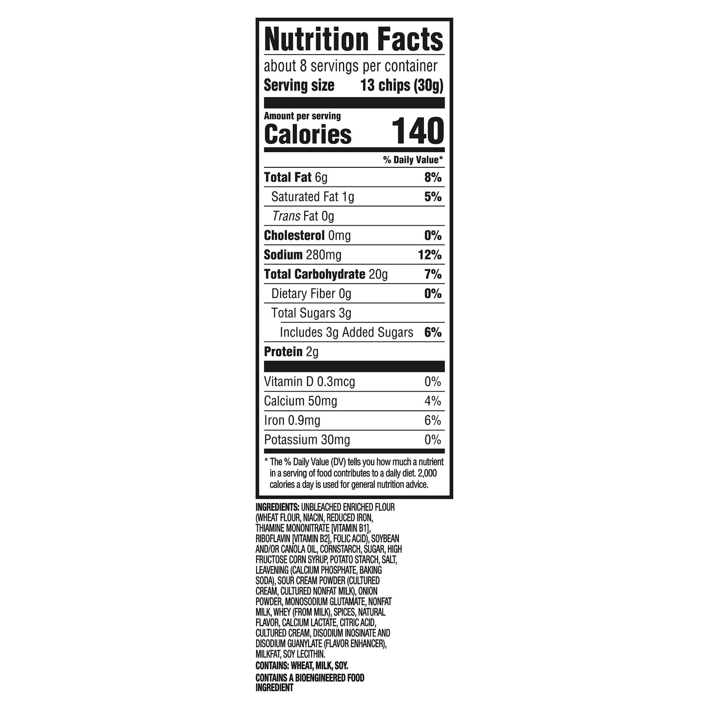 Mondelez Global Sour Cream and Onion Ritz Toasted Chips (229 g)