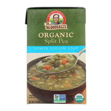 Dr Mcdougalls Right Foods Organic Low Sodium Split Pea Soup 17.6 Ounce -- 6 Per Case.