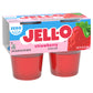 Jell-O Strawberry Artificially Flavored Zero Sugar Ready-to-Eat Gelatin Snack Cups, 4 ct Cups