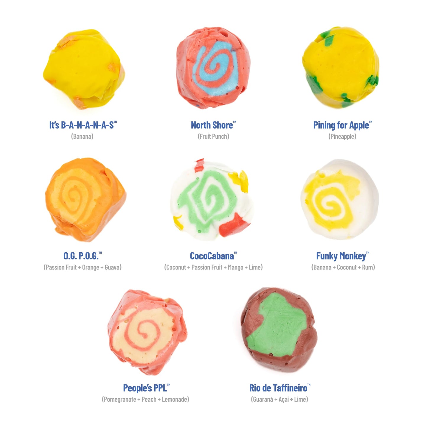 Taffy Shop Tropical Favorites, Salt Water Taffy - Assorted Gourmet Soft Chewy Candy, Variety Pack, Bulk Sweet Snack, Fresh Gift