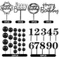 Yulejo 38 Pieces Ball Cake Decorations Set, Acrylic Cupcake Picks, Number 0-9, Black, Model Yulejo-Cake Topper-08