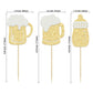 Gyufise Baby Bottle Cupcake Toppers, 24 Pcs Gold Glitter, Perfect for Baby Shower & Birthday Party Decorations