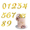Acrylic Number Cake Topper DIY Cupcake Toppers with 0-9 Numbers Letter Mirrored Gold Picks for Wedding Cake Decorations Happy Bi