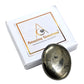 Pyrite Palm Stone - Pocket Massage Worry Stone For Natural Body Chakra Balancing, Reiki Healing And Crystal Grid