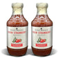 Gourmet Warehouse Kickin' Strawberry BBQ Sauce, Premium Barbecue Sauces 16 Ounces No HFCS (Pack of 2)