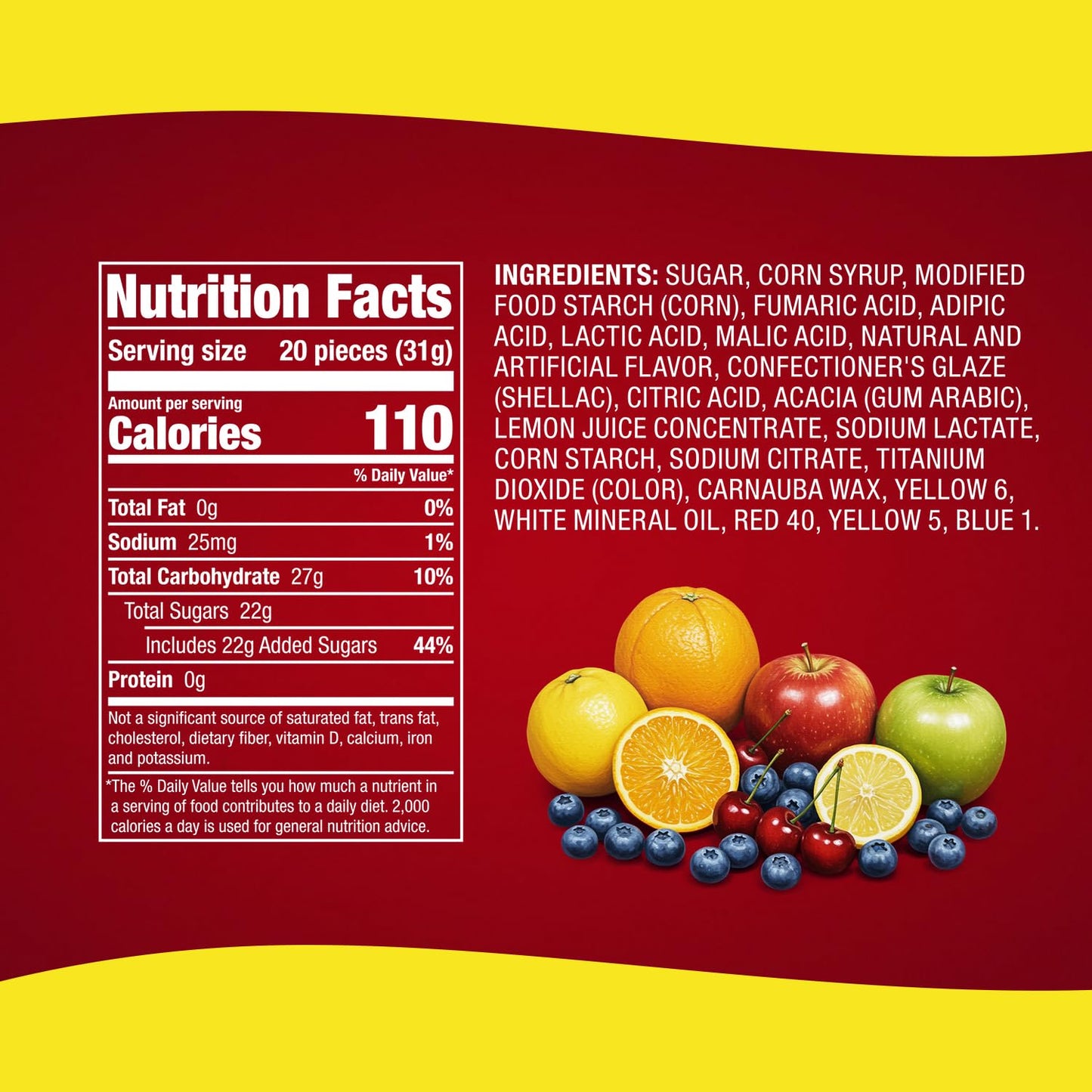 GEEOOLLAH Bulk Chewy Fruit Mix Candy - Sweet & Sour Assorted Fruity Flavors, 2 Pound Bag