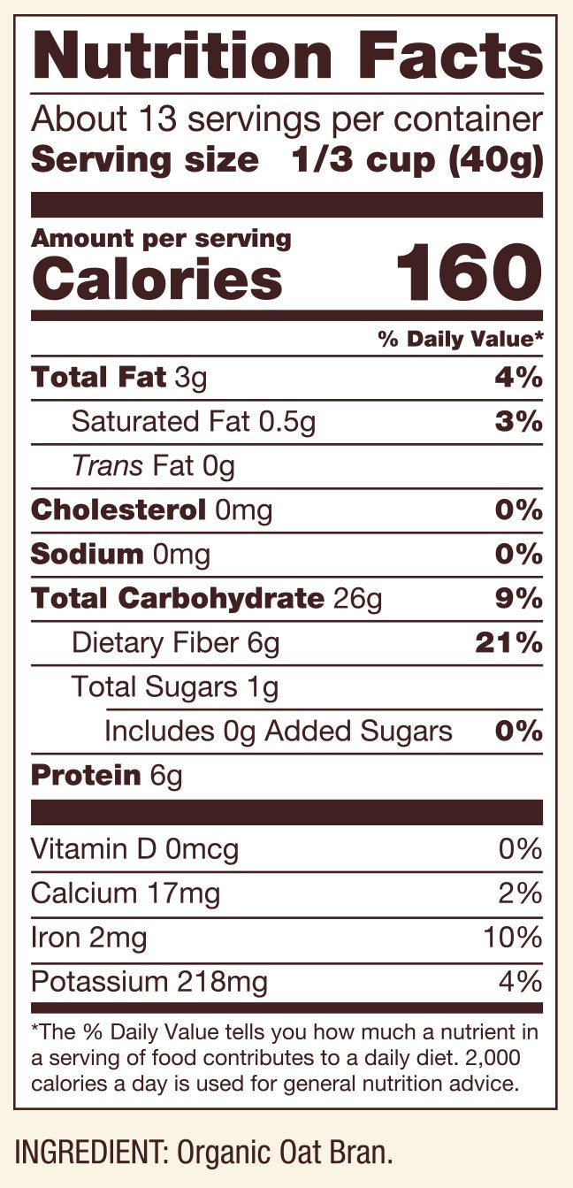 Bob'S Red Mill Organic High Fiber Oat Bran Hot Cereal, 18-Ounce (Pack Of 4)