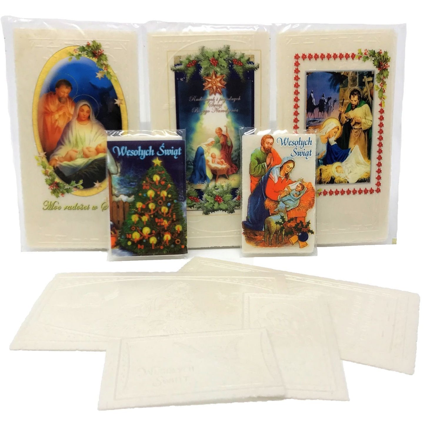 Set Of 20 Polish Christmas Wafers Oplatki (12 Large & 8 Small)