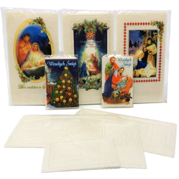 Set Of 20 Polish Christmas Wafers Oplatki (12 Large & 8 Small)