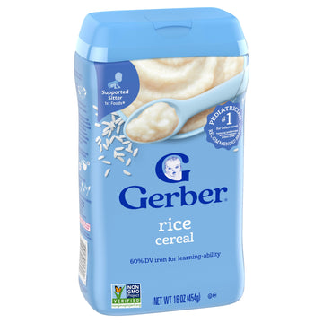 Gerber Baby Cereal 1St Foods, Rice, 16 Ounce (Pack Of 6)
